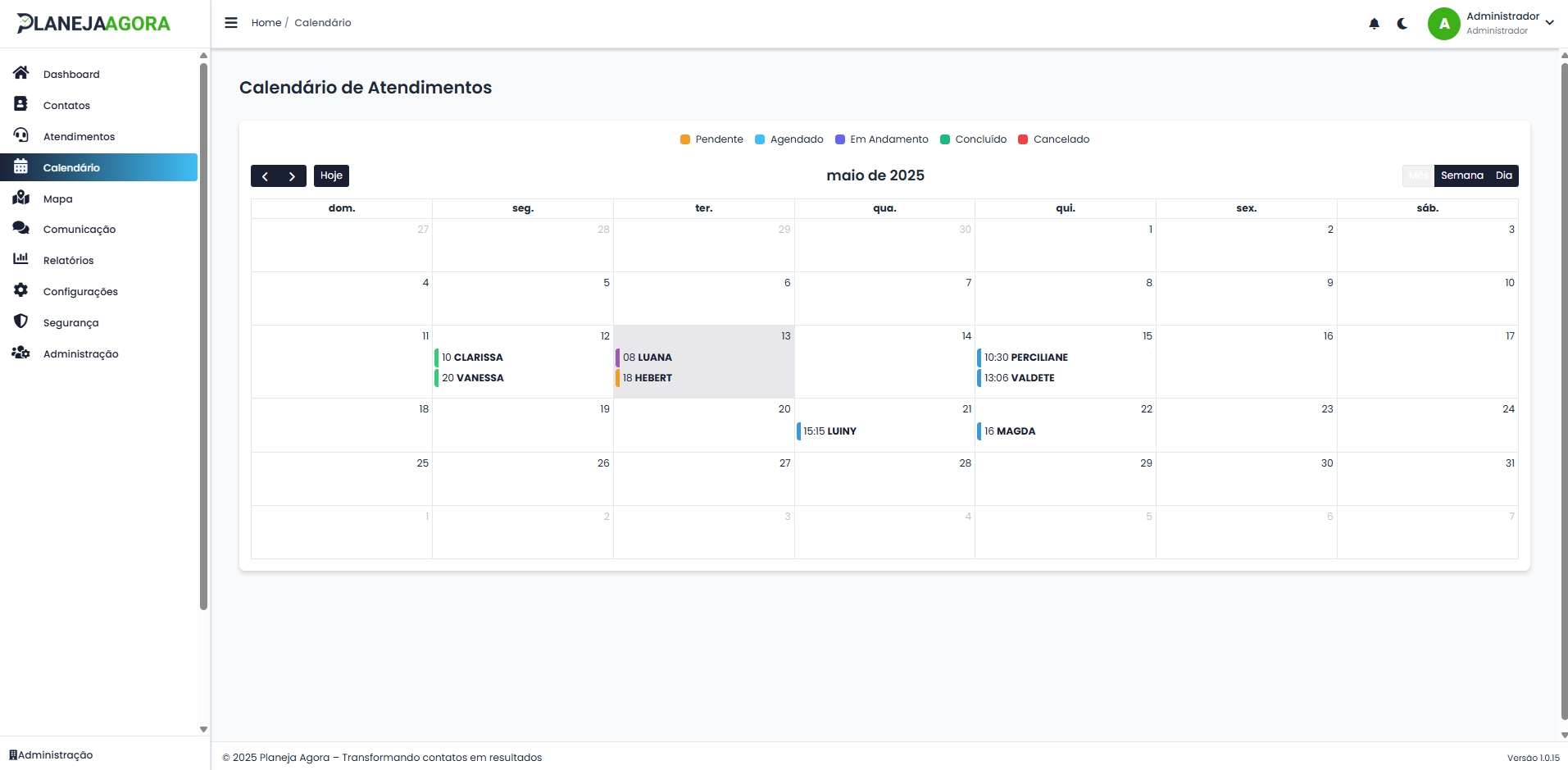 Calendário Inteligente